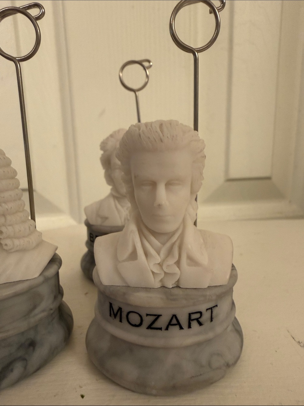 Great Composers Memo Holders Set of 3 Mozart Bach Beethoven Busts 2003 - Picture 5 of 10